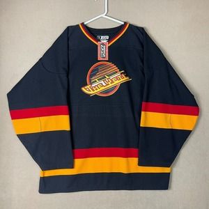 Puck Shirt‎ Mens XL Black Yellow Red Hockey Jersey The Yeti 16 Adult NWT